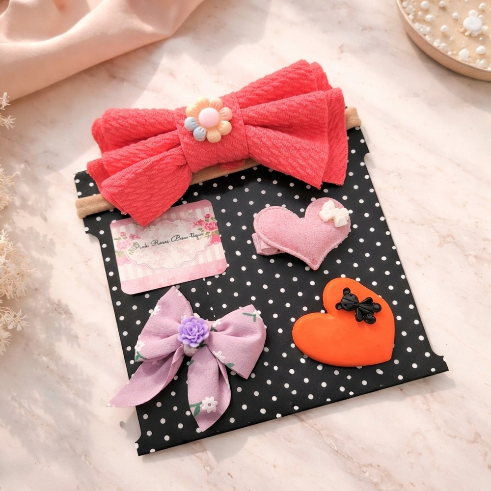 Nwt handmade hair clips headband baby toddler girls new